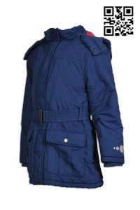 J593來樣訂製童裝外套  製作修身外套  定購反光撞色帽風樓外套   風樓外套製衣廠